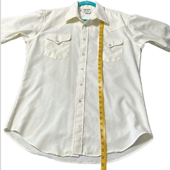 Ruddock Classic Fit Extra Long Tail Men Pearl Snap Western Cowboy Shirt 16 1/2 - Picture 7 of 9